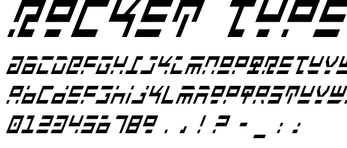 Rocket Type Cond Italic font